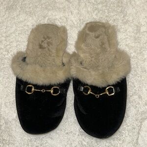 Furry slippers